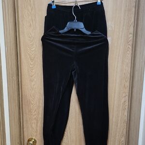 Kids Black Velvet Bottoms, Leggins And Sweatpants, Set Of 2.